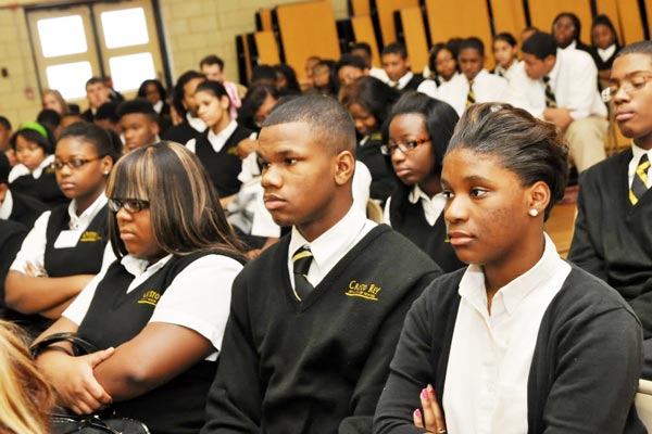 Students listen during a Rewired for Change event in Baltimore - Christine Langr