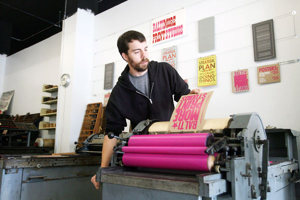 Kyle Van Horn, owner and operator of Baltimore Print Studios - Arianne Teeple