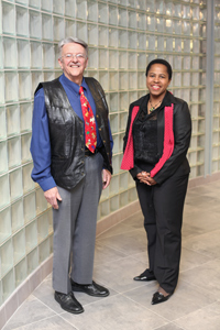 Dick Cook, Director and Ali-Sha Alleman, Assistant Director with the Social Work Community Outreach 