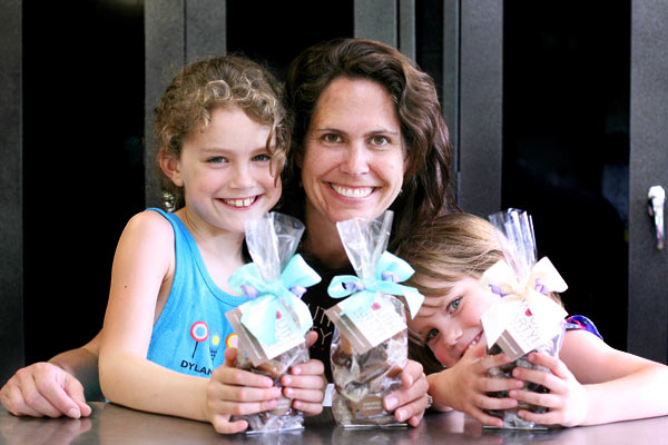 B.G. Purcell, CEO of Mouth Party, LLC, with her daughters - Arianne Teeple