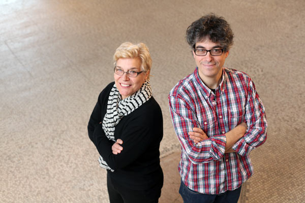 MICA Smart Textiles professors Annet Couwenberg and James Rouvelle - Arianne Teeple 